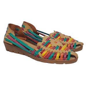 NEW MEXICAN CREACIONES ERES GLAMOUR Colorful Huaraches Size 8